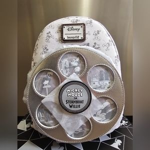 Loungefly 100 years of Disney Mickey Mouse Steamboat Willie Mini Backpack